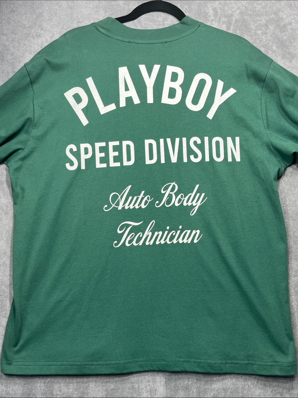 Playboy by PacSun Speed Division Auto Body Graphic Tee Green M